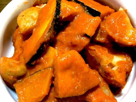 余ったガスパチョでじゃがいもとカボチャのさっぱり煮